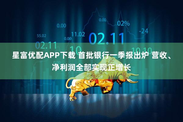 星富优配APP下载 首批银行一季报出炉 营收、净利润全部实现正增长